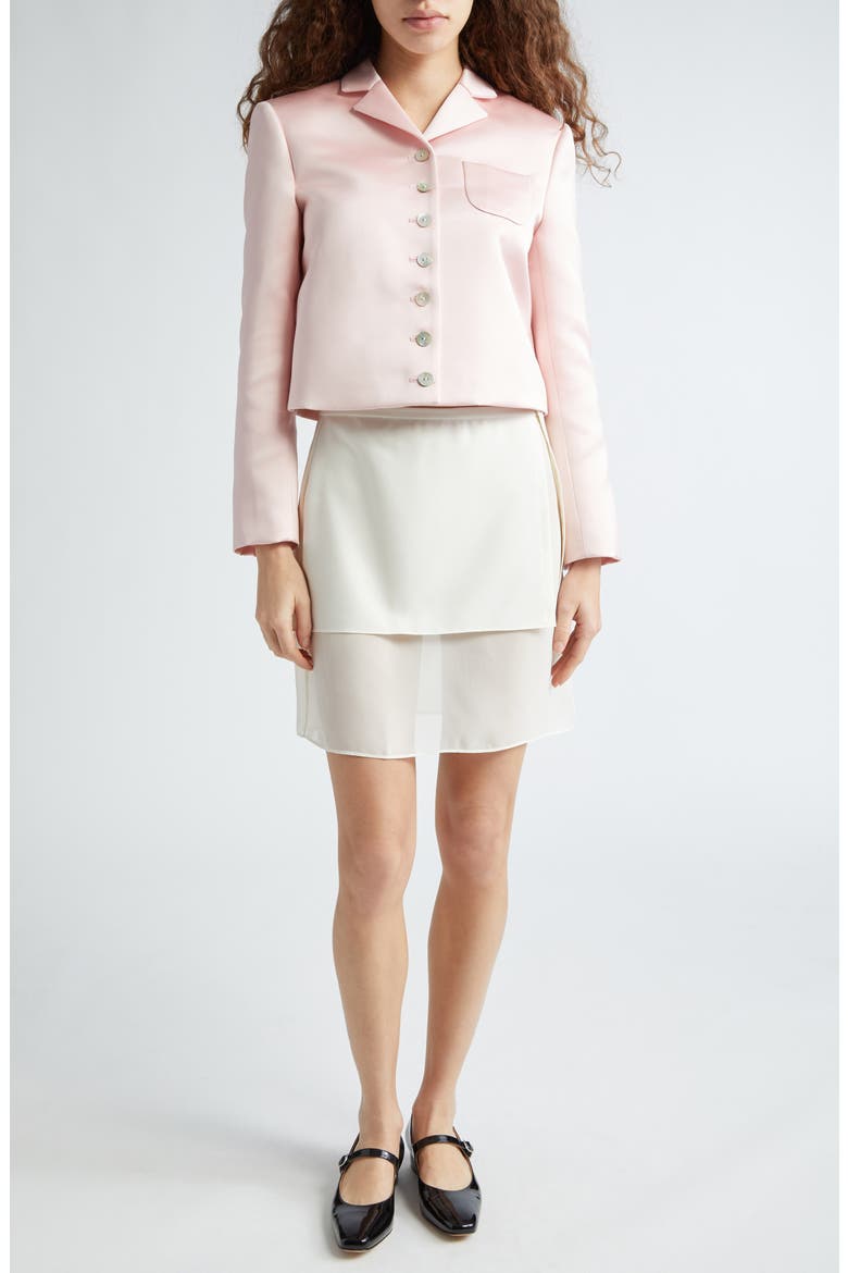 Tanjiro Layered Miniskirt, Alternate, color, BONE