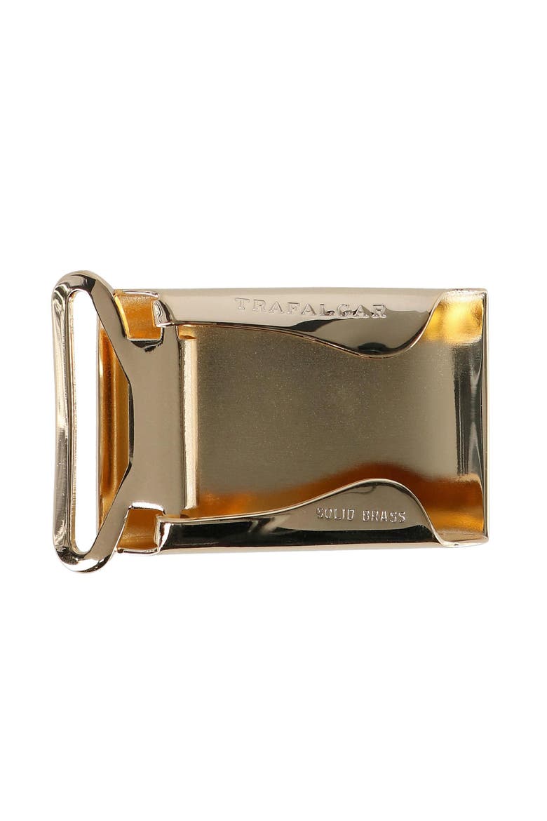 25mm Smooth Polished Finish Compression Belt Buckle, Alternate, color, Polished Gold