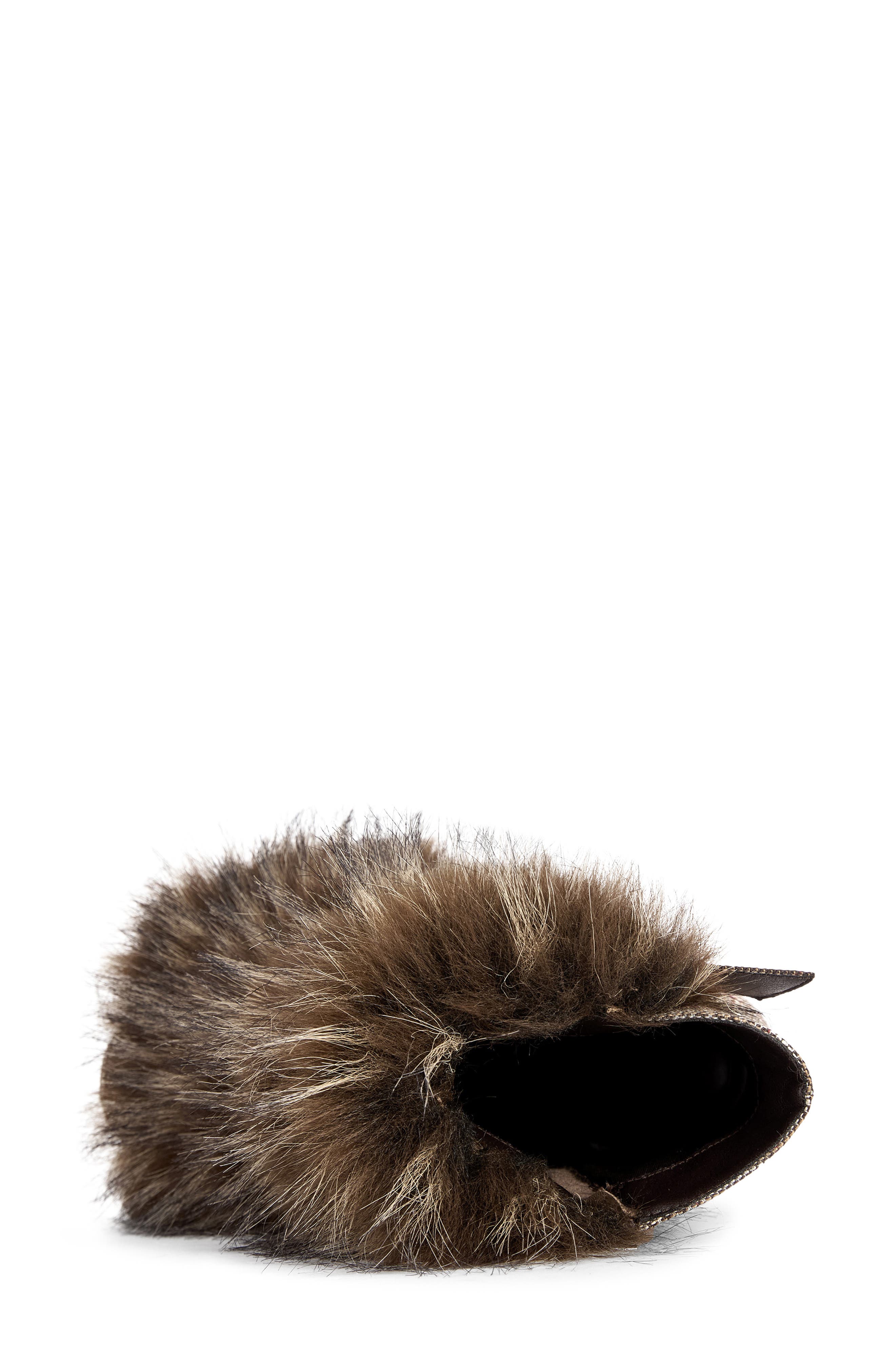 AZALEA WANG Serious Plaid Faux Fur Bootie (Women) | Nordstrom