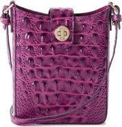Brahmin Marley Croc Embossed Leather Crossbody Bag