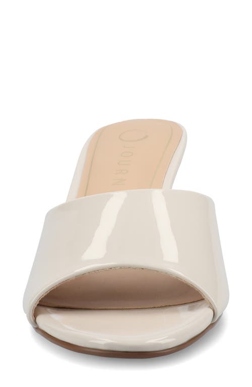 Journee Collection Women's Jeylah Kitten Heel Dress Sandals In Patent/bone