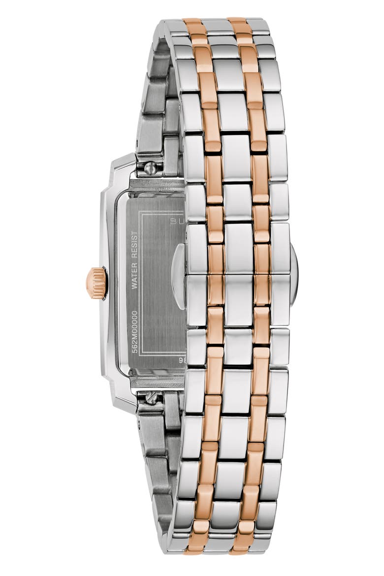 Sutton Rectangular Two-Tone Bracelet Watch, 25mm x 37mm, Alternate, color, TWO-TONE