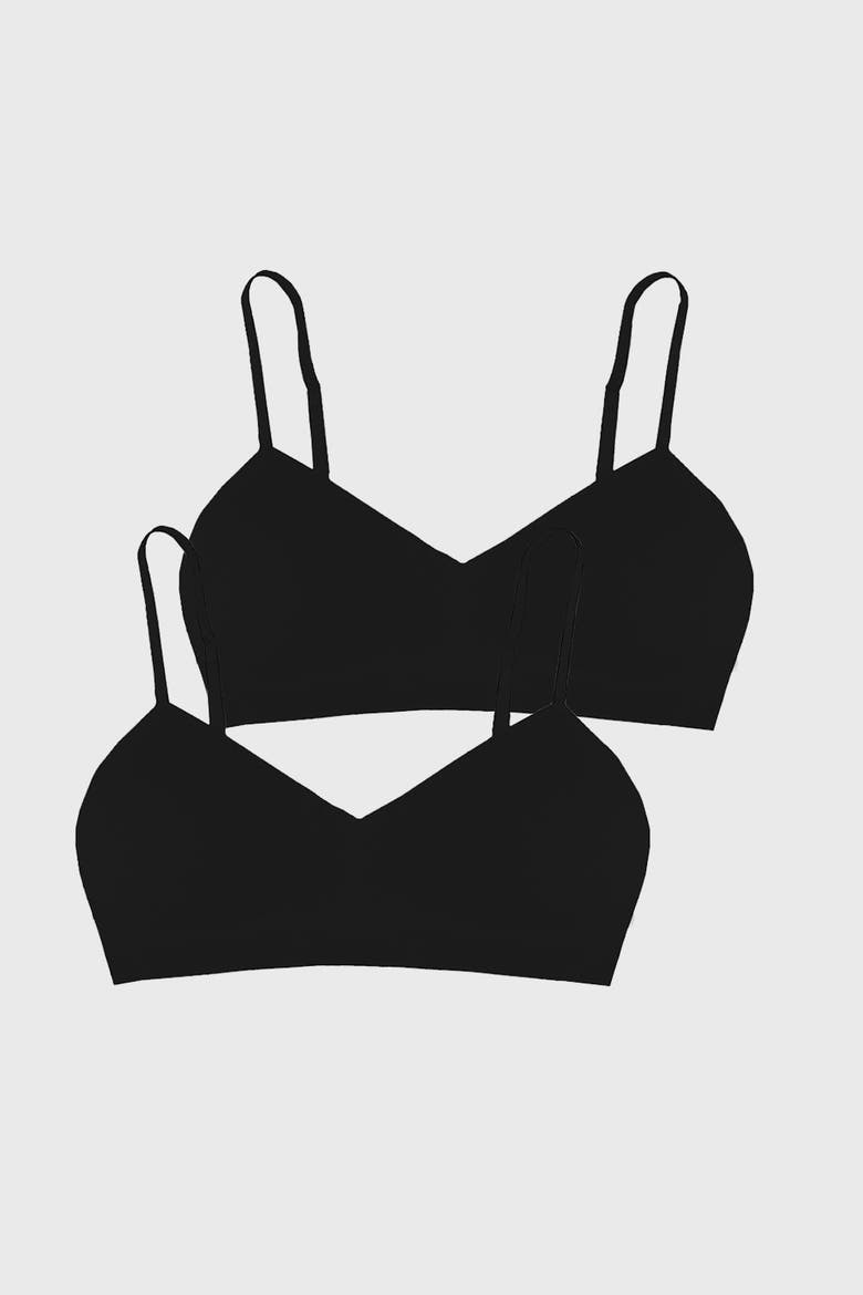 Padded Bra Two Pack, Main, color, Black