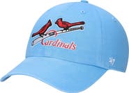 '47 Men's '47 Light Blue St. Louis Cardinals Logo Cooperstown Collection Clean Up Adjustable Hat