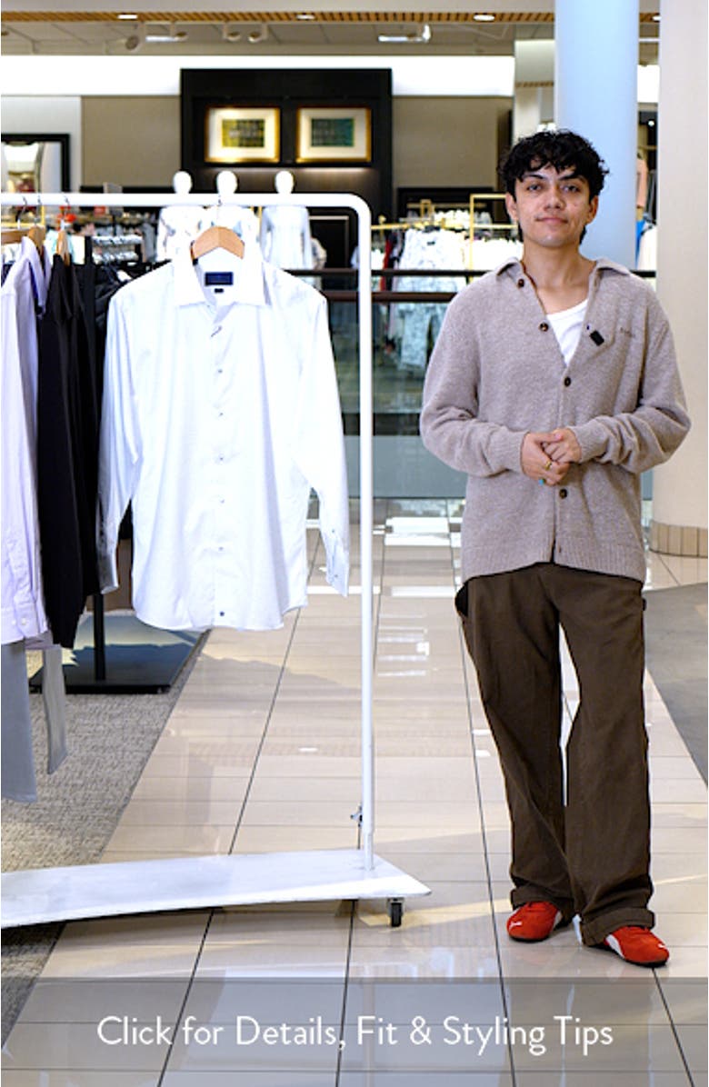 Trim Fit Neat Print Cotton Dress Shirt, sales video thumbnail