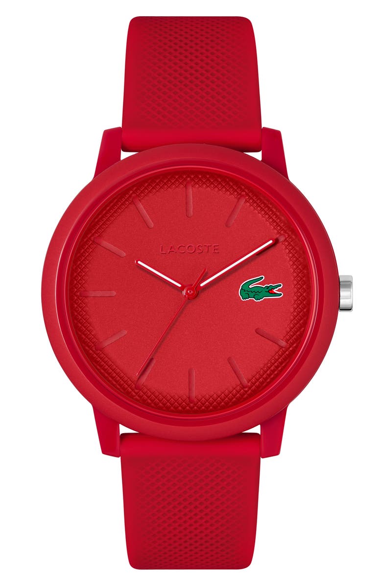 Lacoste 12.12 Silicone Strap Watch, 42mm, Main, color,