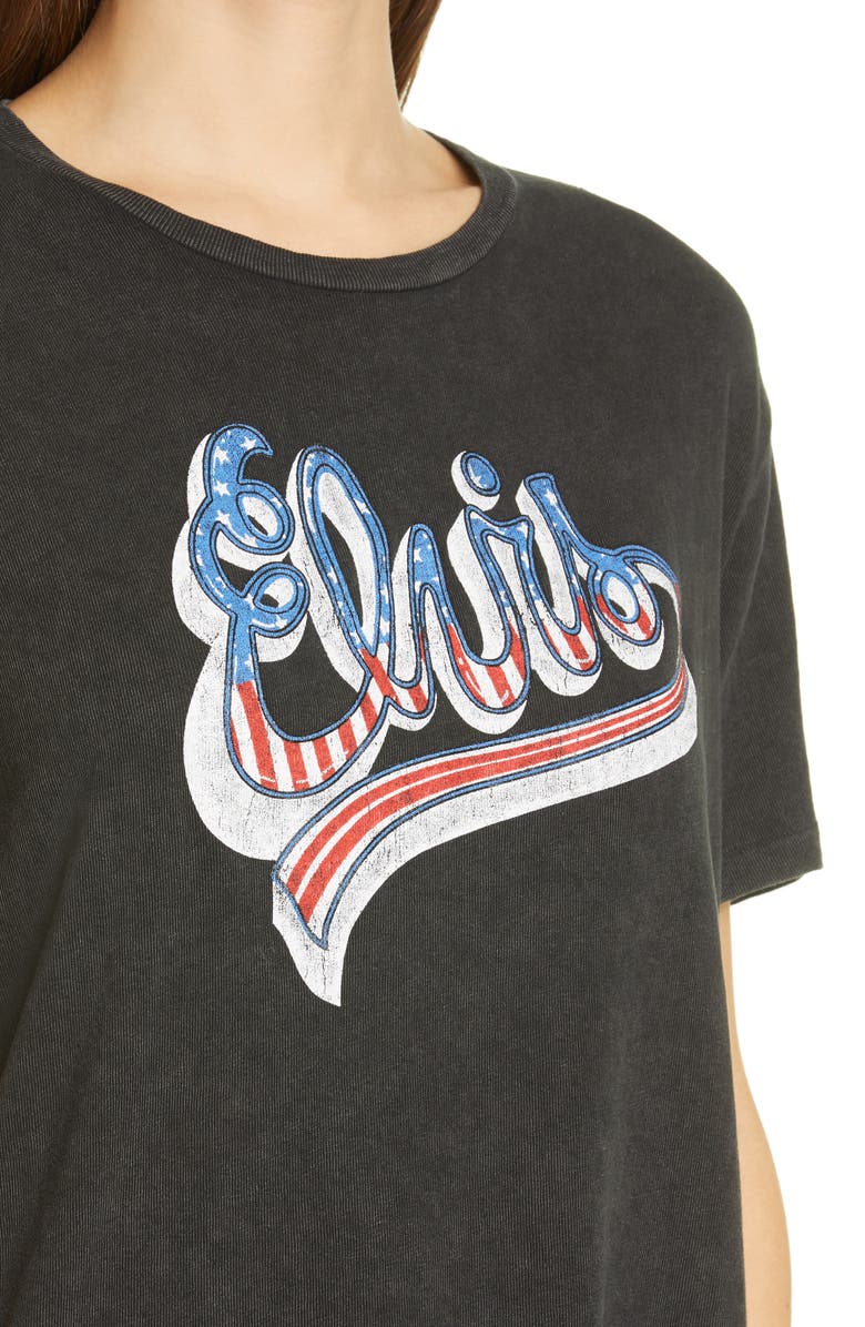 R13 Elvis Flag Graphic Cotton Blend Tee, Alternate, color, 