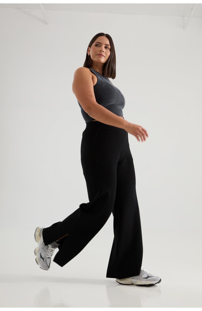 KADA The Sweater Wide Leg Pant, Alternate, color, Ink