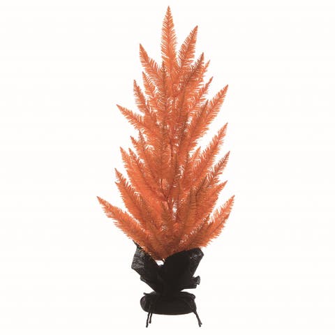 Artificial Orange Halloween Vibrant Tree with Stand