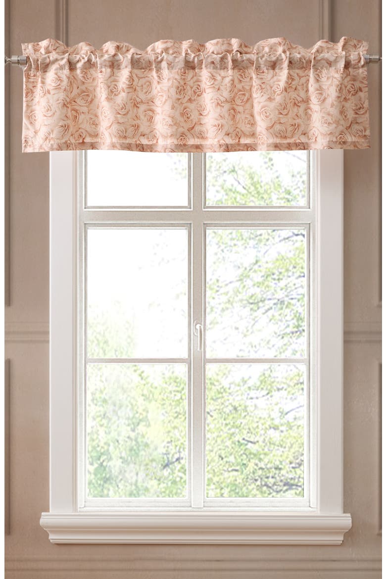 Woven Valance Curtain, Main, color, PEACH