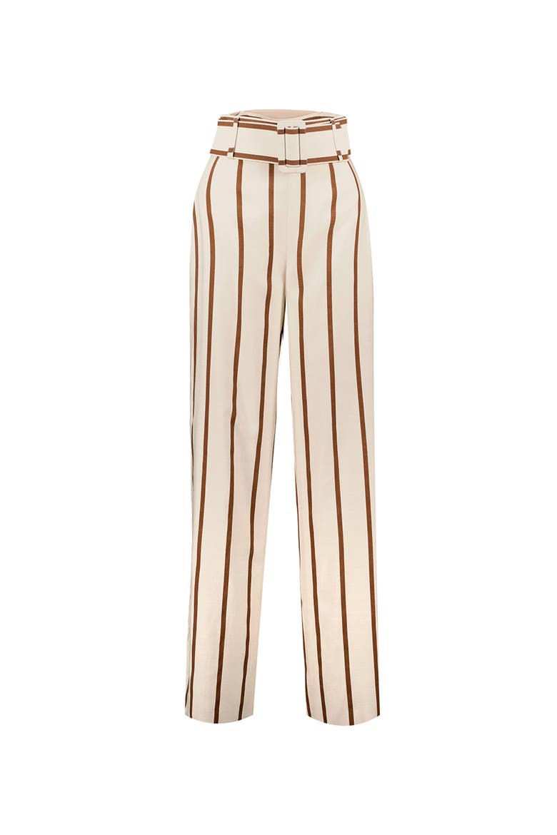Striped Wide-Leg Pants, Alternate, color, Natural