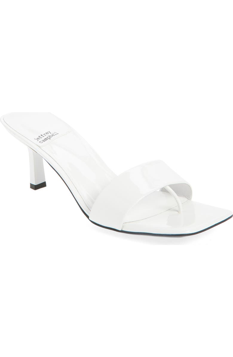 Jeffrey Campbell Capture Slide Sandal, Main, color, White Patent