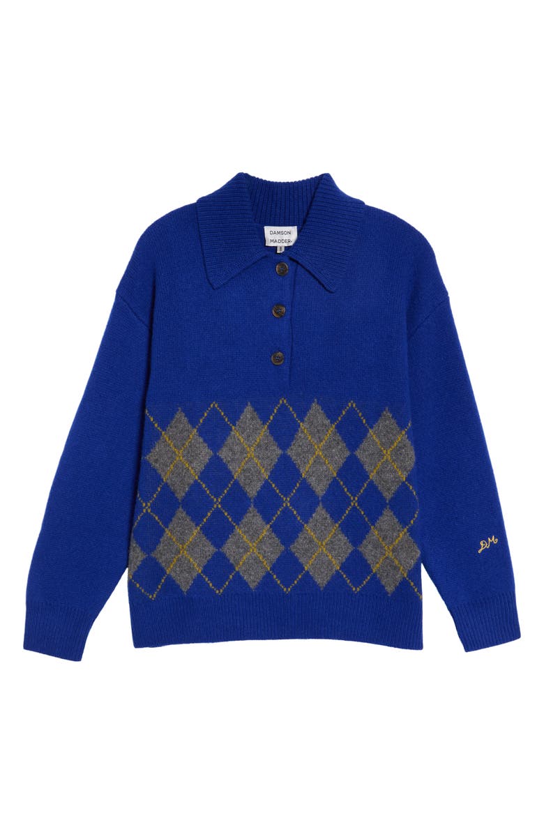 Damson Madder Saskia Wool Rugby Sweater, Alternate, color, Cobalt