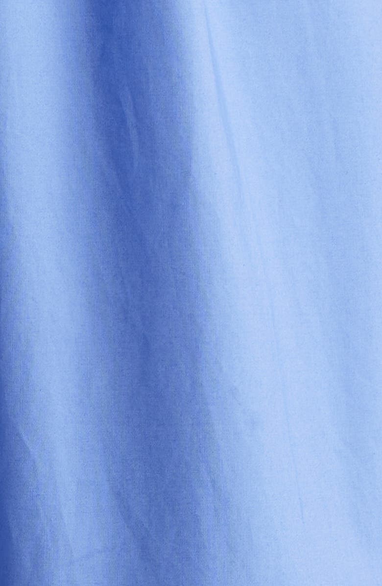 Vince Camuto Ladder Stitch Embroidered Tie Belt Cotton Poplin Midi Dress, Alternate, color, Periwinkle