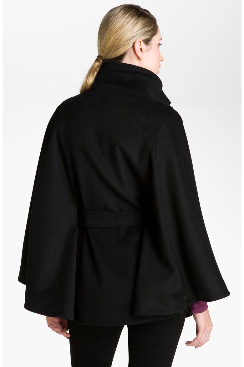 Belted Cape, Alternate, color, BLACK