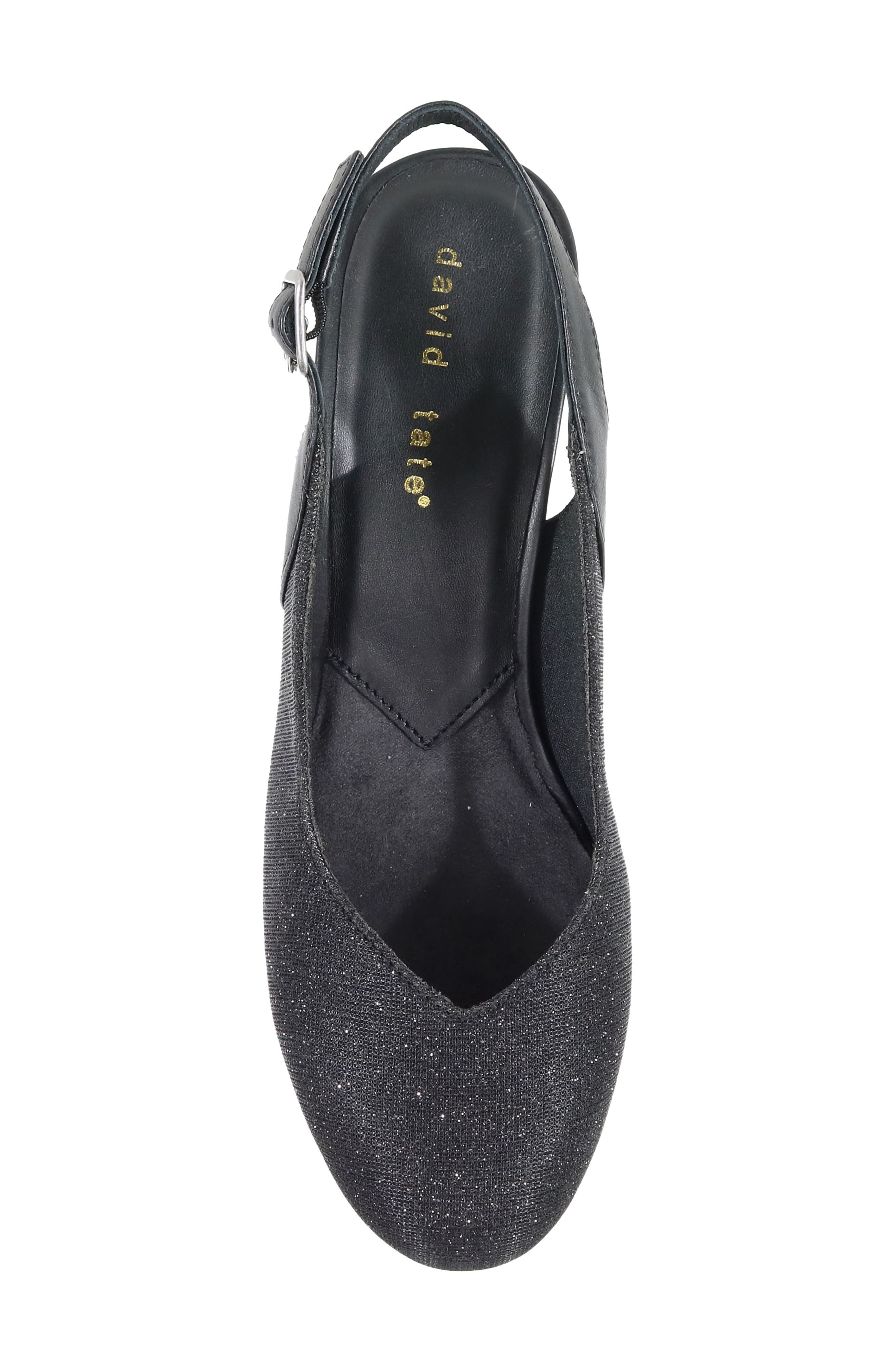 David Tate Avenue Slingback Pump, Alternate, color, Black Sparkle