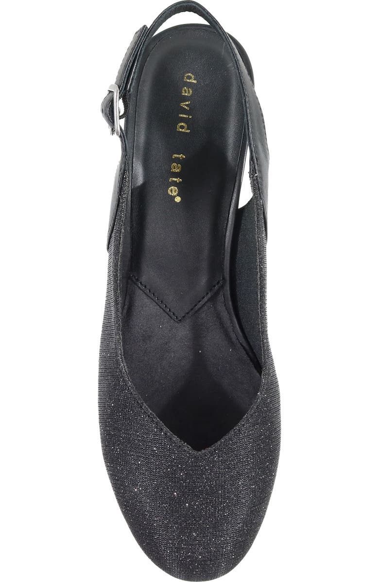 David Tate Avenue Slingback Pump, Alternate, color, Black Sparkle