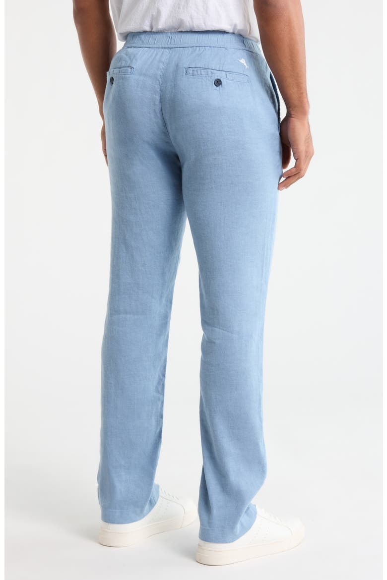 Beach Coast Stretch Linen & Cotton Pants, Alternate, color, PORT SIDE BLUE