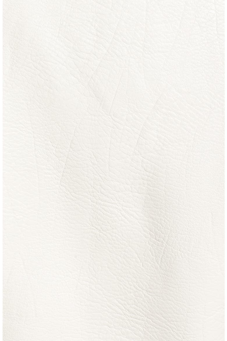 Faux Leather Jacket, Alternate, color, WHITE