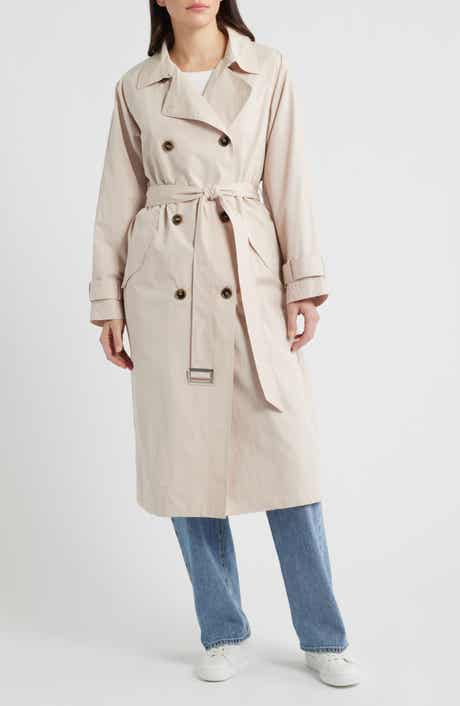Bernardo Long Double Breasted Trench Coat