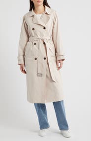 Bernardo Long Double Breasted Trench Coat