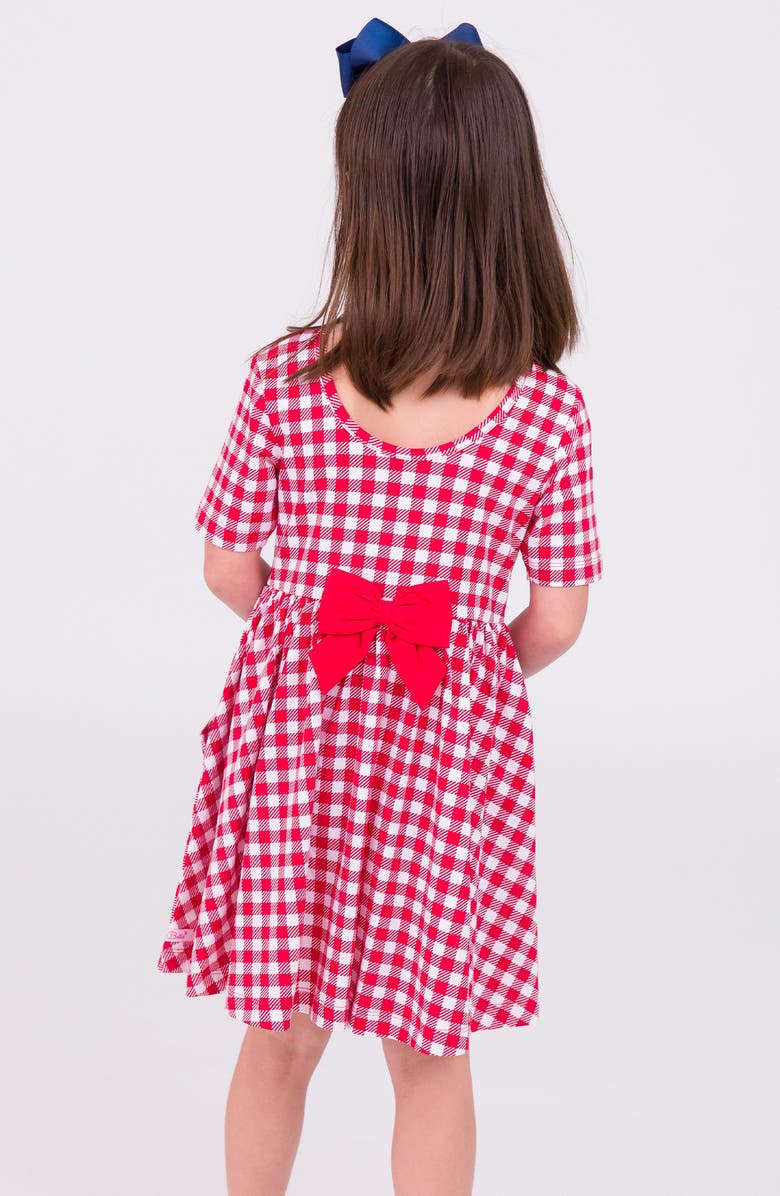 RuffleButts Gingham Cotton Dress, Alternate, color, 