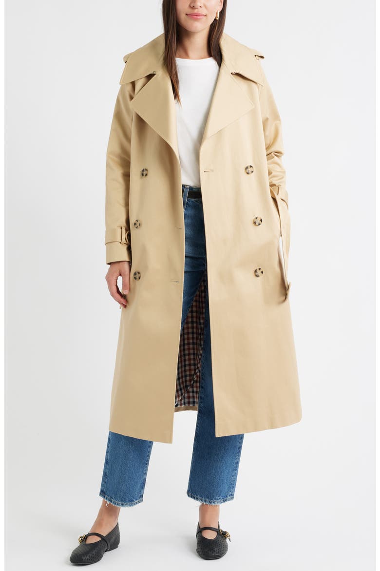 Cotton Trench Coat, Alternate, color, TAN SHORE