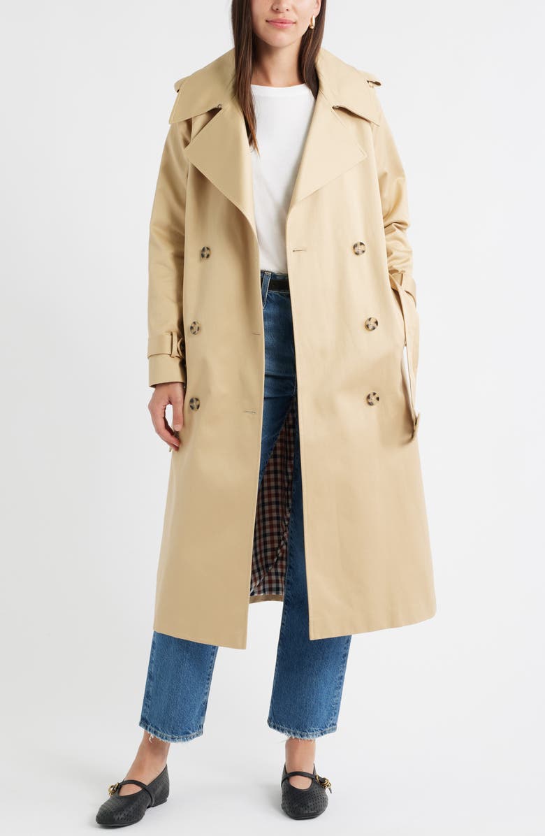 Caslon<sup>®</sup> Cotton Trench Coat, Alternate, color, Tan Shore