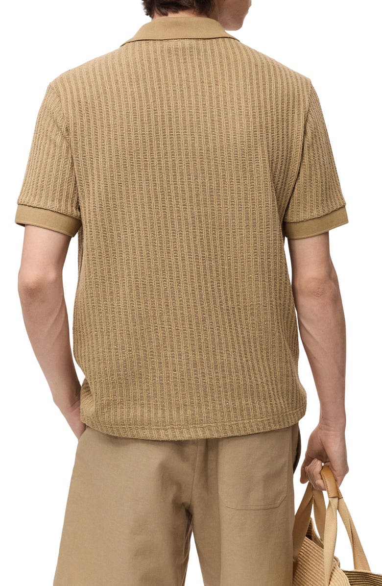 MANGO Rib Polo, Alternate, color, Beige