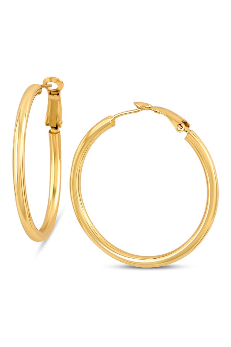Slim Hoop Earrings, Main, color, GOLD