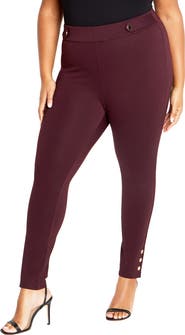 City Chic Edith Button Tab Skinny Pants
