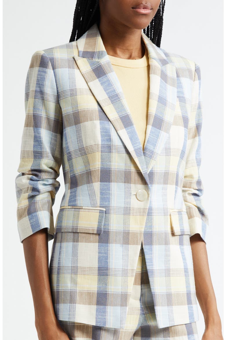 Clayton Plaid Cotton Blend Dickey Jacket, Alternate, color, POWDER BLUE MULTI