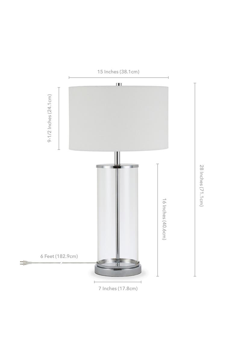 ADDISON AND LANE Rowan Table Lamp     Glass/Nickel, Alternate, color, 