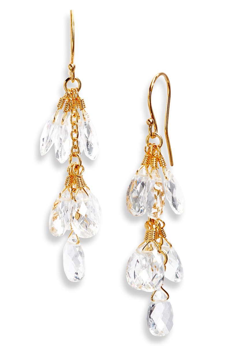 Kiara by Ki-Ele Elana Quartz Drop Earrings, Main, color, 