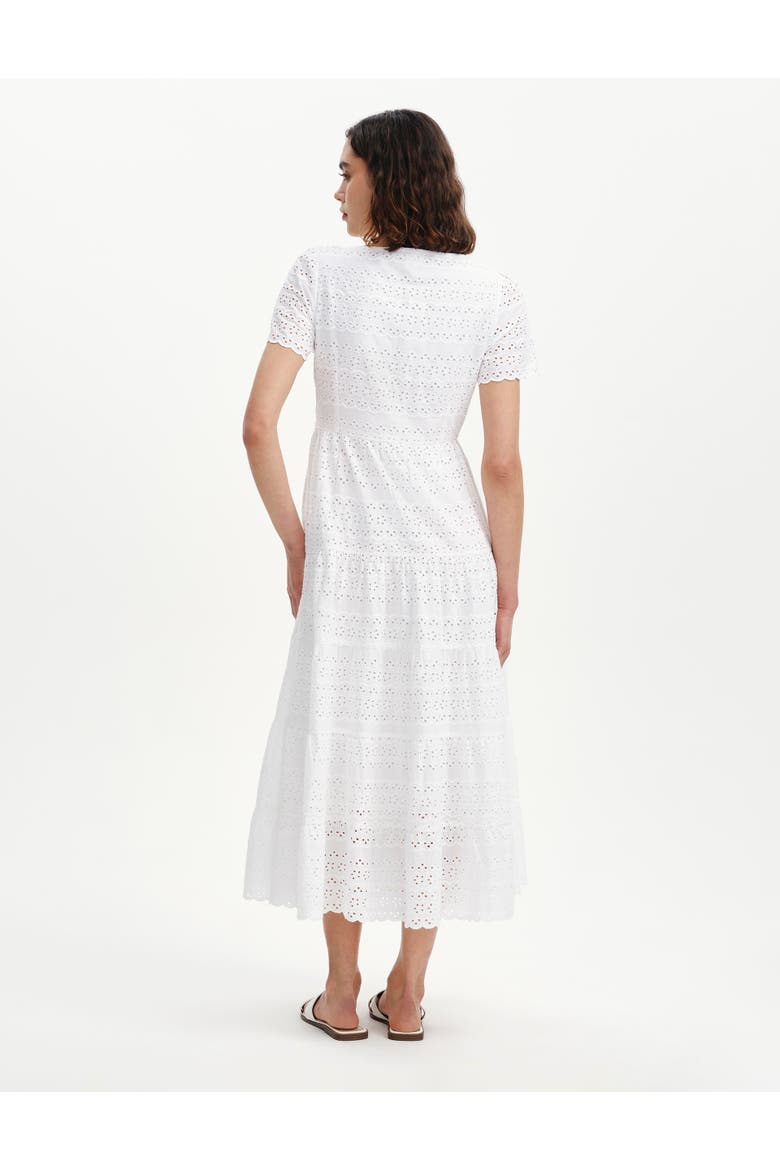 Petite Jemma Cotton Tiered Midi Dress, Alternate, color, White
