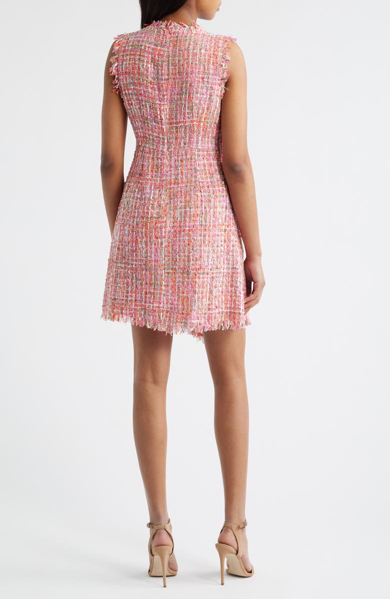 Vince Camuto Pleat Detail Bouclé Dress, Alternate, color,