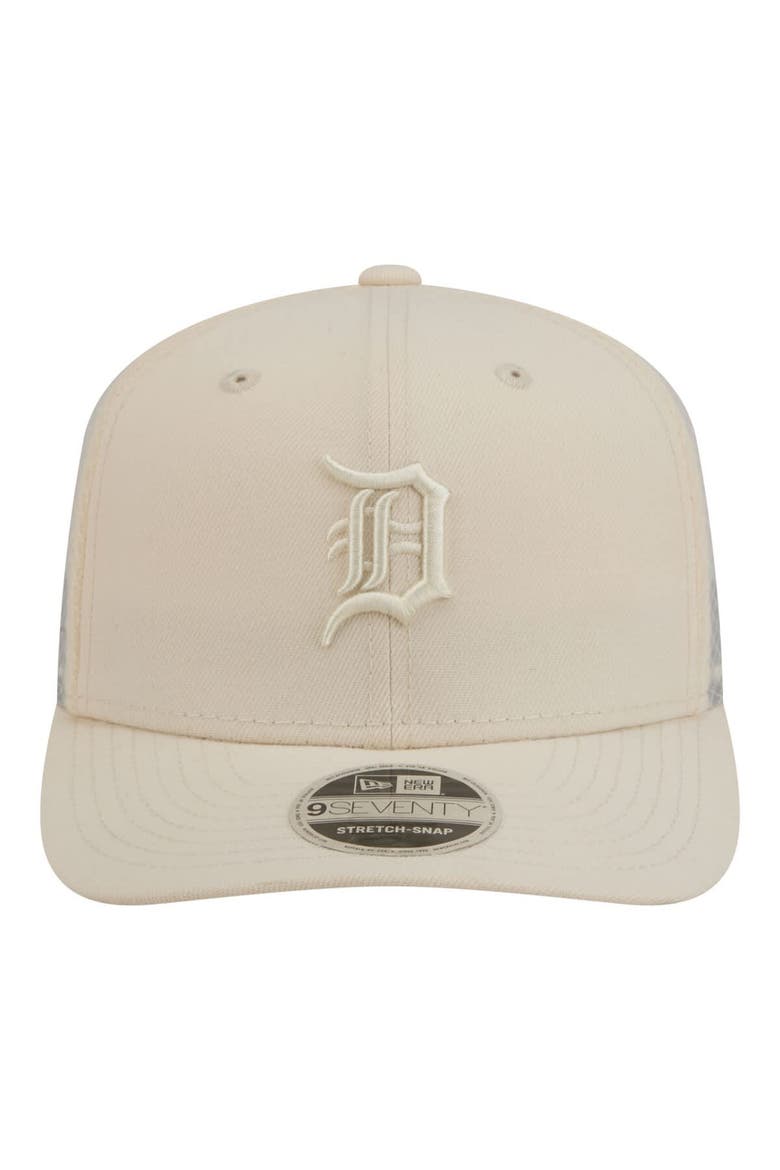 Men's New Era Light Beige Detroit Tigers Color Pack COOLERA 9SEVENTY Trucker Adjustable Hat, Alternate, color, Light Beige