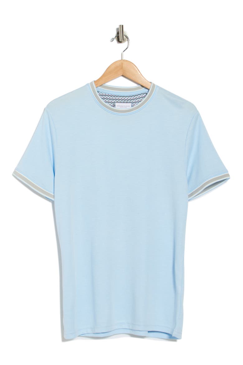 Textured Short Sleeve T-Shirt, Alternate, color, LIGHT BLUE