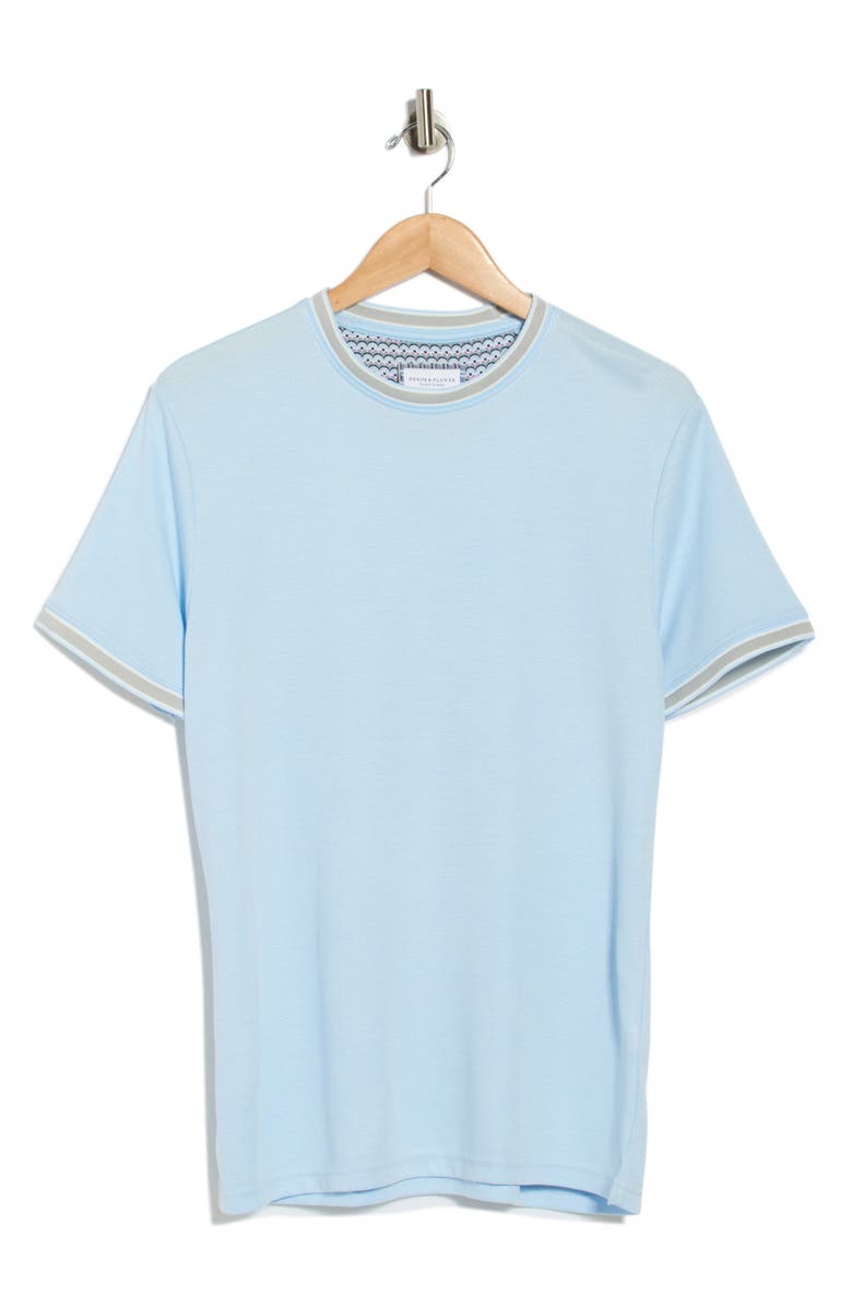 DENIM AND FLOWER Textured Short Sleeve T-Shirt, Alternate, color, Light Blue