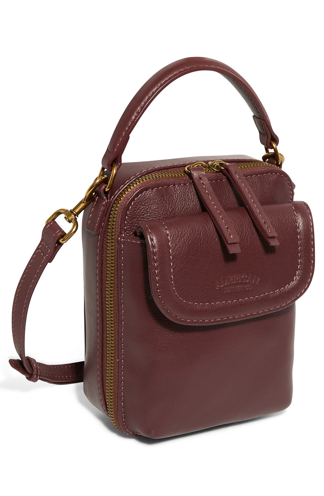Tribeca Leather Crossbody Bag, Alternate, color, CORDOVAN