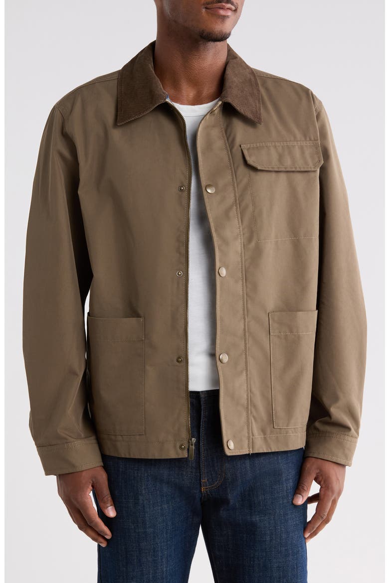 Canvas Barn Jacket, Main, color, OLIVE TUNDRA