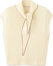 MANGO Bert Tie Neck Top
