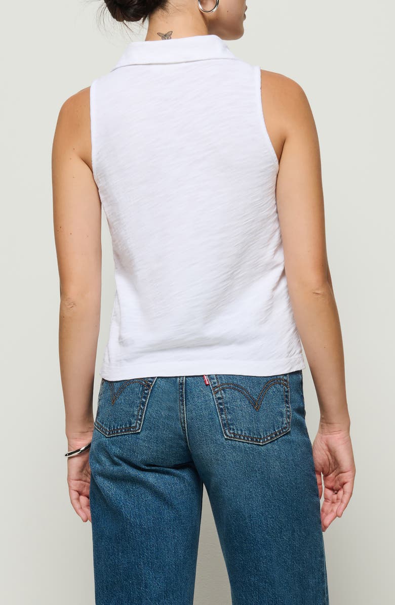 Nation LTD Roberta Collared Cotton Tank, Alternate, color, Optic White
