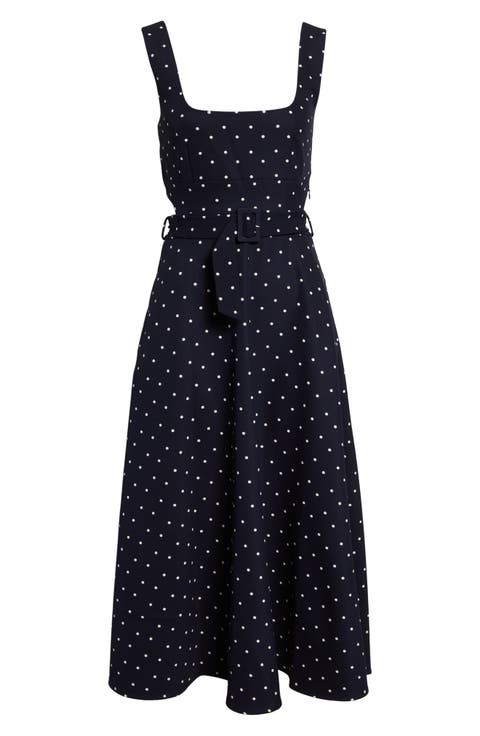 Orielle Polka Dot Midi Dress