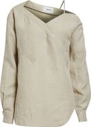 Coperni Heart Asymmetric Linen Shirt