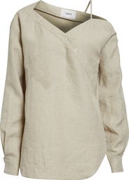 Coperni Heart Asymmetric Linen Shirt