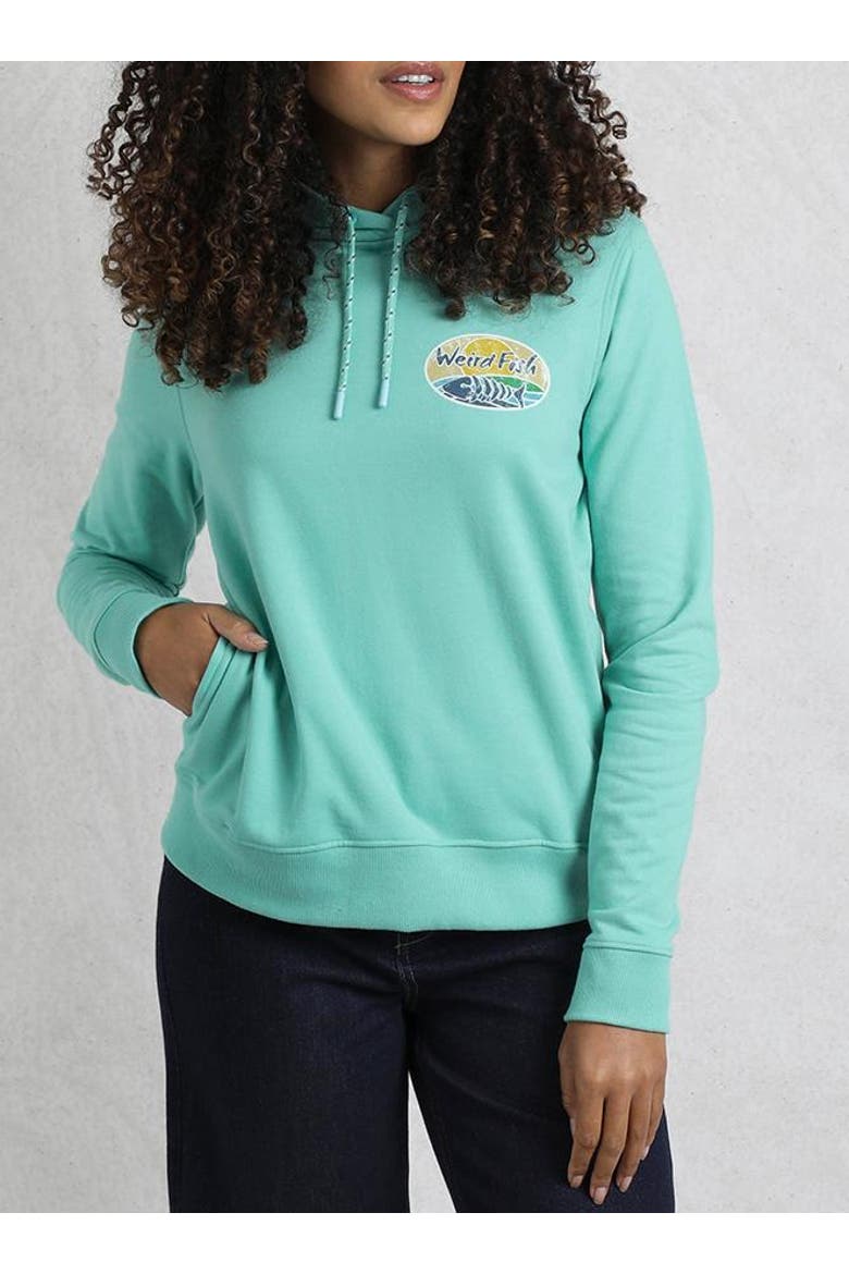 Back Print Popover Hoodie, Main, color, Aqua Marine
