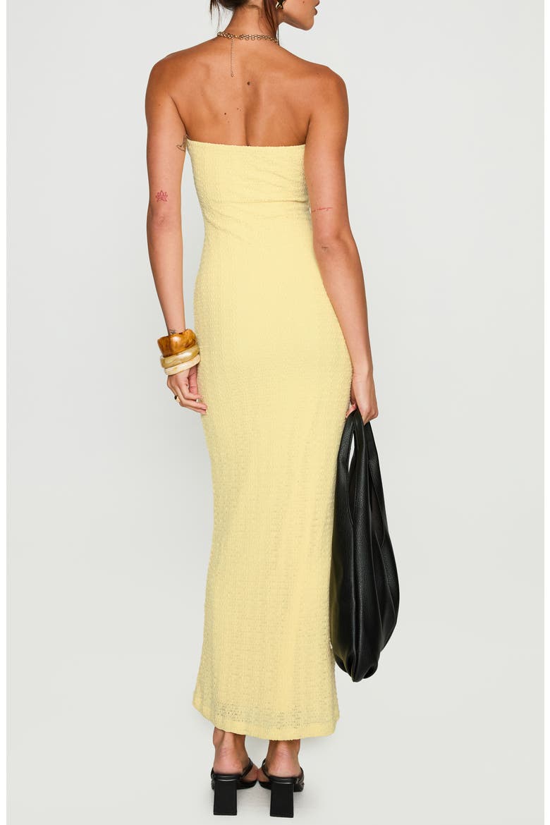 Saijana Strapless Maxi Dress, Alternate, color, LEMON