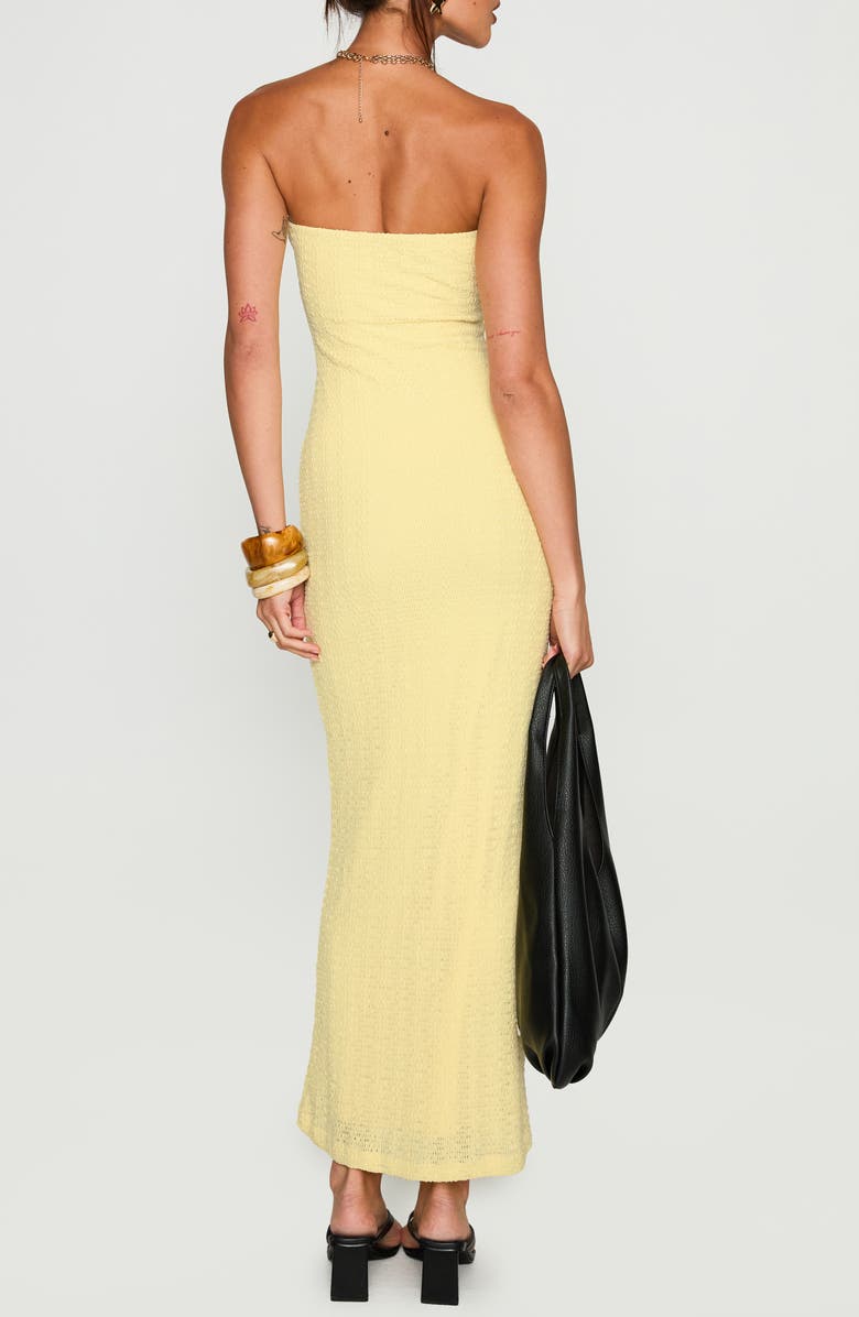 Princess Polly Saijana Strapless Maxi Dress, Alternate, color, Lemon