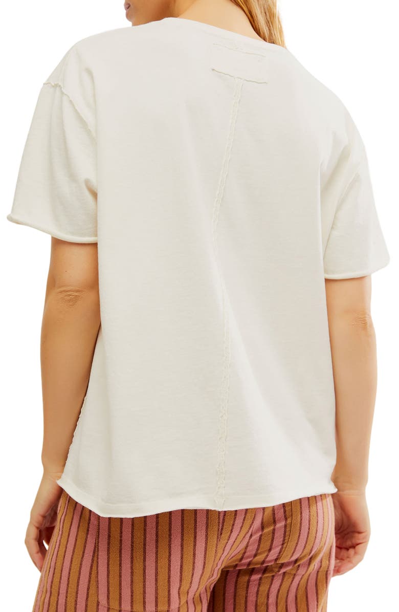 Free People Sunshine Smiles Oversize Cotton Graphic T-Shirt, Alternate, color, Ivory Combo